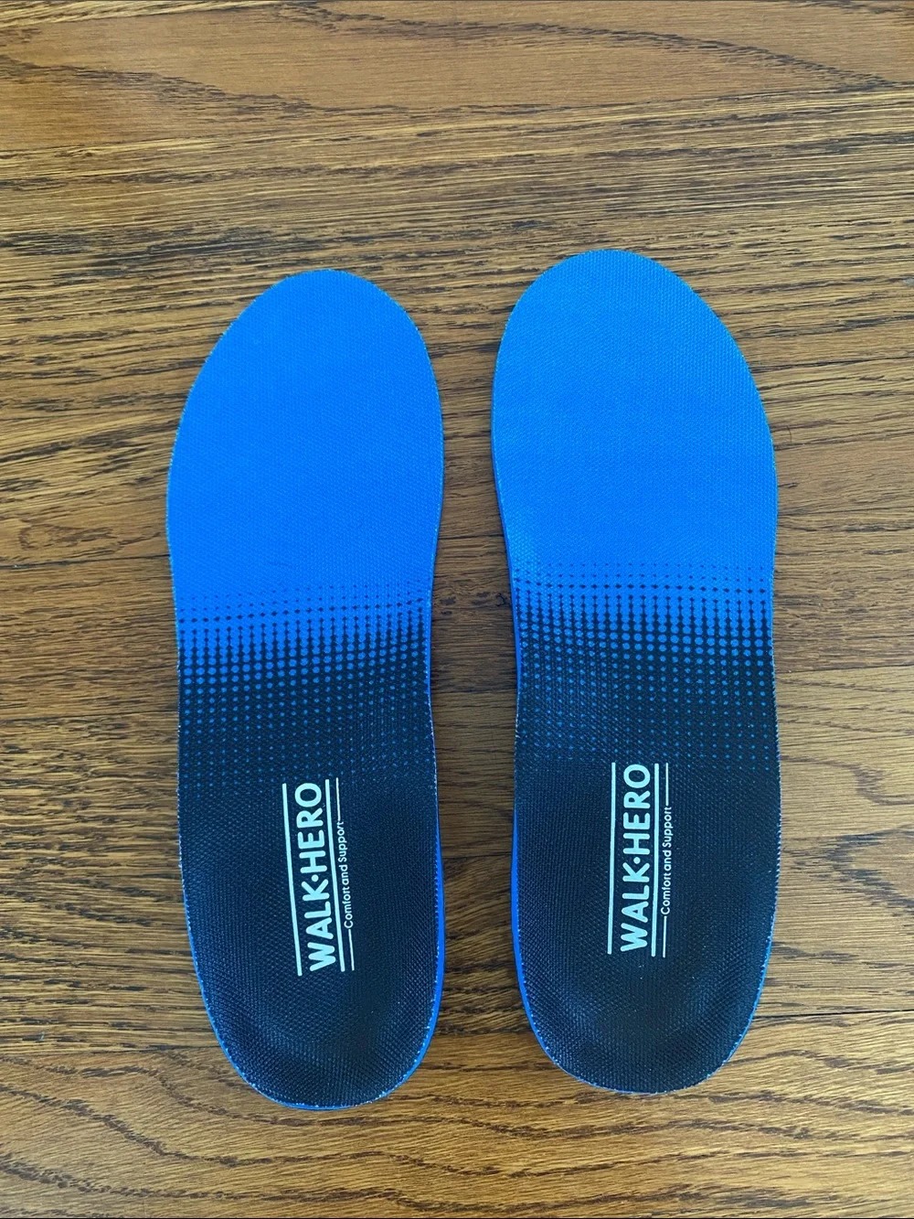 WALK-HERO Orthotic Insoles Blue Women’s 9-9.5, Men’s 7-7.5 - Picture 3 of 4
